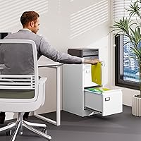 Vista 68 de Archivador vertical de 2 cajones con cerradura de metal, archivador vertical de metal, para oficina y hogar, archivadores verticales de acero