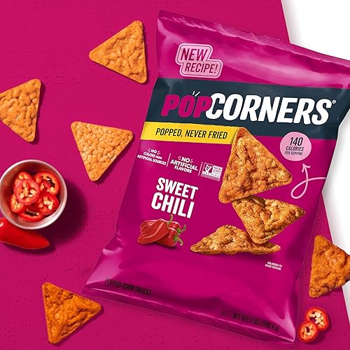 Miniatura 38 de Popcorners - Paquete de bocadillos sin gluten, Cheddar blanco, 1oz (paquete de 20)