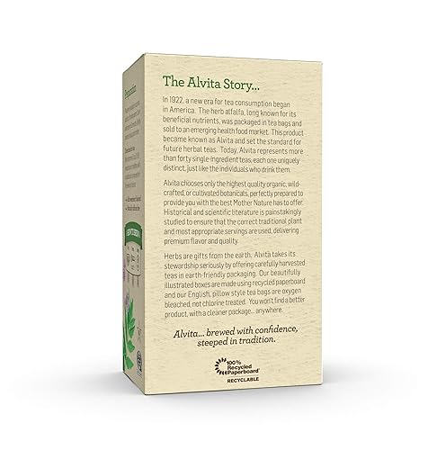 Miniatura 5 de Alvita Té de hierbas orgánico de raíz de valeriana hecho con raíz de valeriana orgánica de alta calidad con aroma penetrante y sabor inicialmente