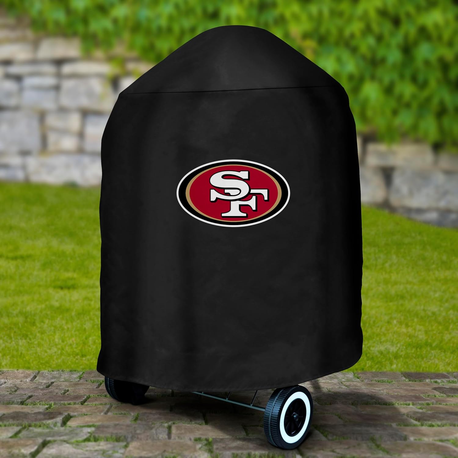 FANMATS 42822 NFL - San Francisco 49ers Kettle Style Grill Cover with Primary Team Logo - 25in x 25in x 35in