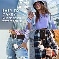 Vista 5 de kwmobile Funda transparente para auriculares compatible con Apple Airpods Pro 2 / Pro 1 - Funda de TPU para auriculares con soporte para teléfono