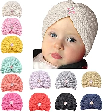Bonnet Bebe Mamum Enfants Bebe Filles Tricot Chapeau Bonnet Turban Tete Wrap Cap Bouchon De Pile Gray Amazon Fr Vetements