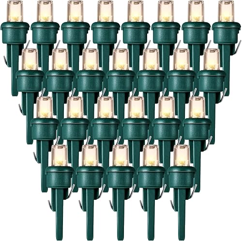Honoson 48 bombillas LED de invierno de 0.197 pulgadas de repuesto, gran angular, bombillas LED de invierno, cadena de repuesto, guirnalda de luces