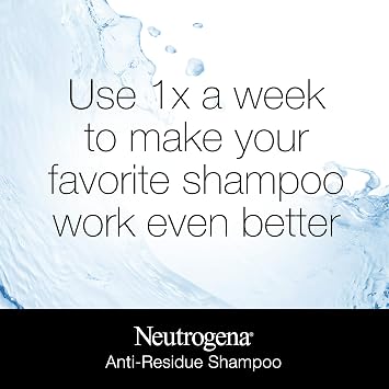 Neutrogena Anti-Residue Clarifying Shampoo, Gentle Non-Irritating Clarifying Shampoo to Remove Hair Build-Up & Residue, 12 fl. oz