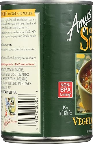 Miniatura 6 de Amy's Sopa orgánica de cebada vegetal, 14.1 onzas