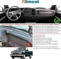 Vista 2 de x xotic tech Cubierta de Tablero Alfombrilla de Ajuste Personalizado Almohadilla de Alfombra Antideslizante Compatible con Chevrolet Silverado