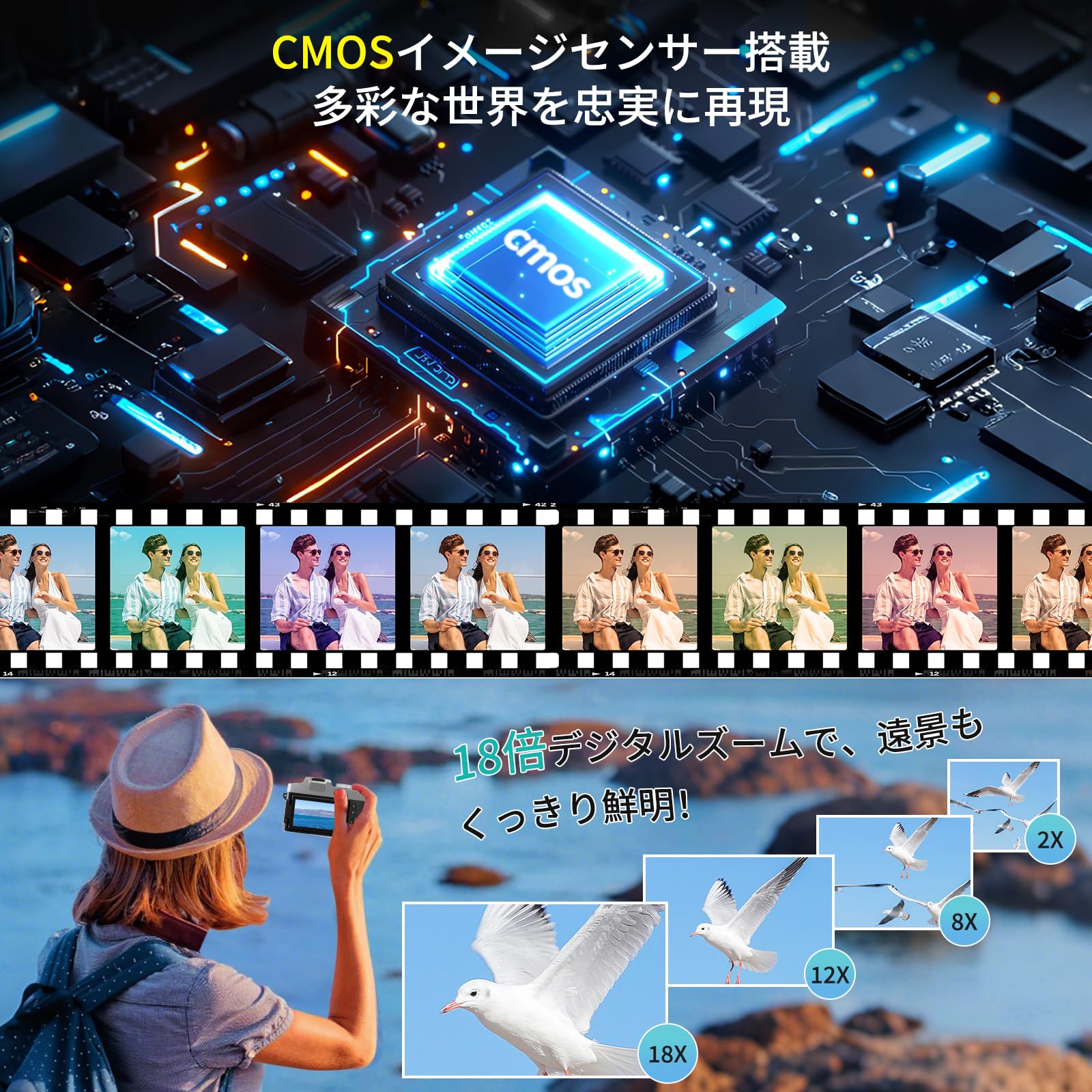 Amazon | 【2026年最強6K録画】 デジタルカメラ 8400万画素デジカメ