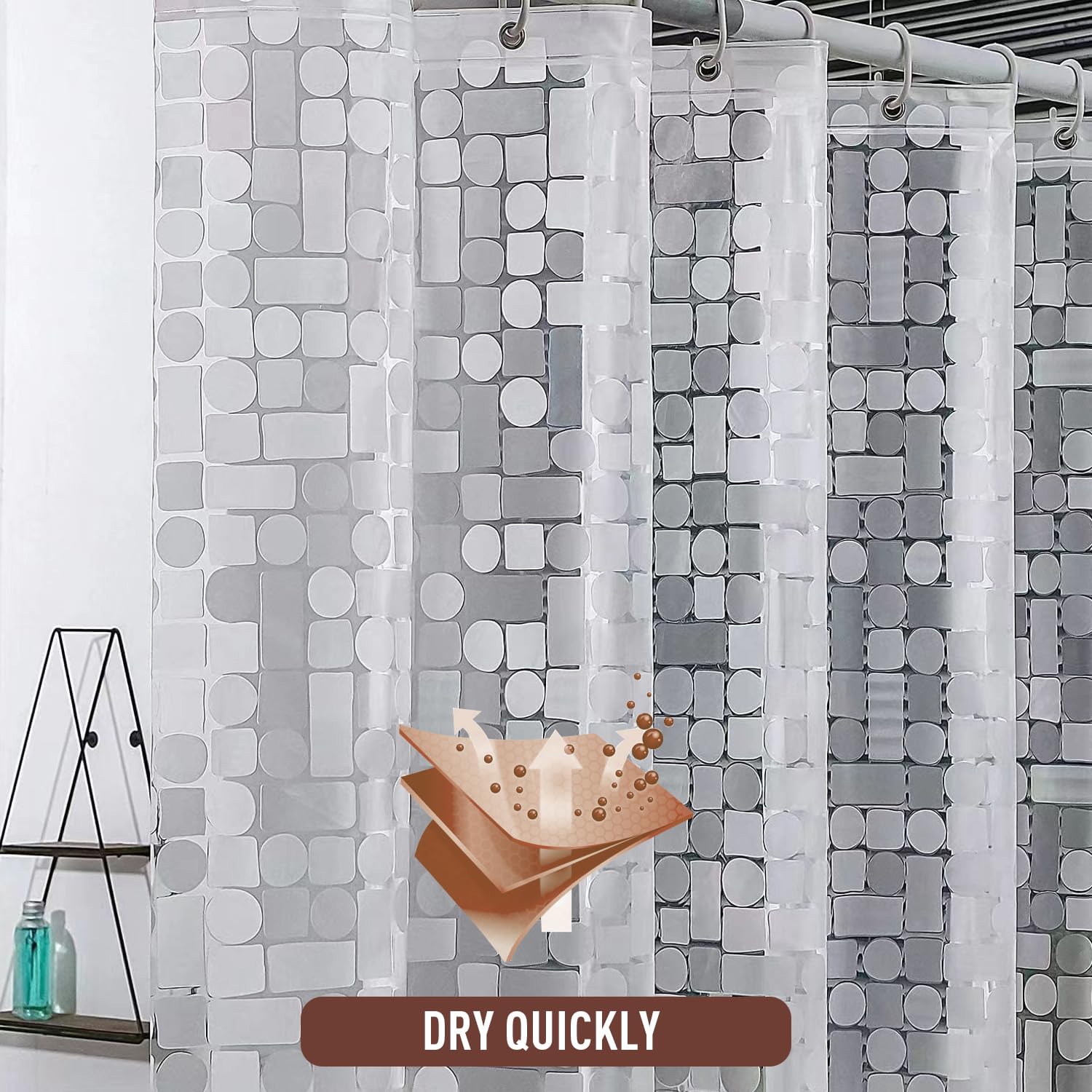 zokyer Clawfoot Tub Shower Curtain Wrap Around 180x70 Inch Claw Foot Surround Round Clear Bathtub All Around Liner Extra Wide Oval Translucent Transparent Bathroom Decor PEVA Vinyl Hook 31 Pack