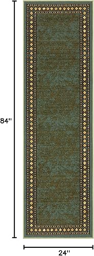Miniatura 209 de Antep Rugs Alfombras modernas con bordes de 2 x 7 pies antideslizantes (antideslizante) de perfil bajo con parte trasera de goma para interiores