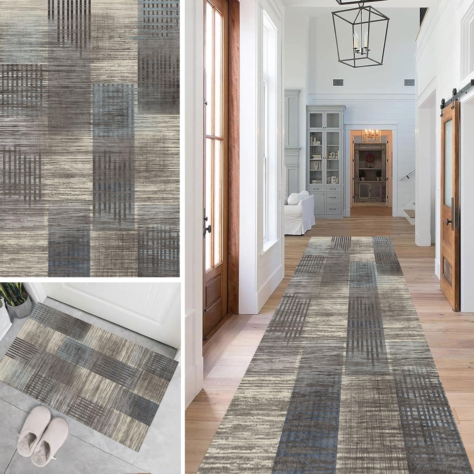 Alfombra de Pasillo para Pasillo Cocina y Dormitorio de Tacto Suave 80x160 cm