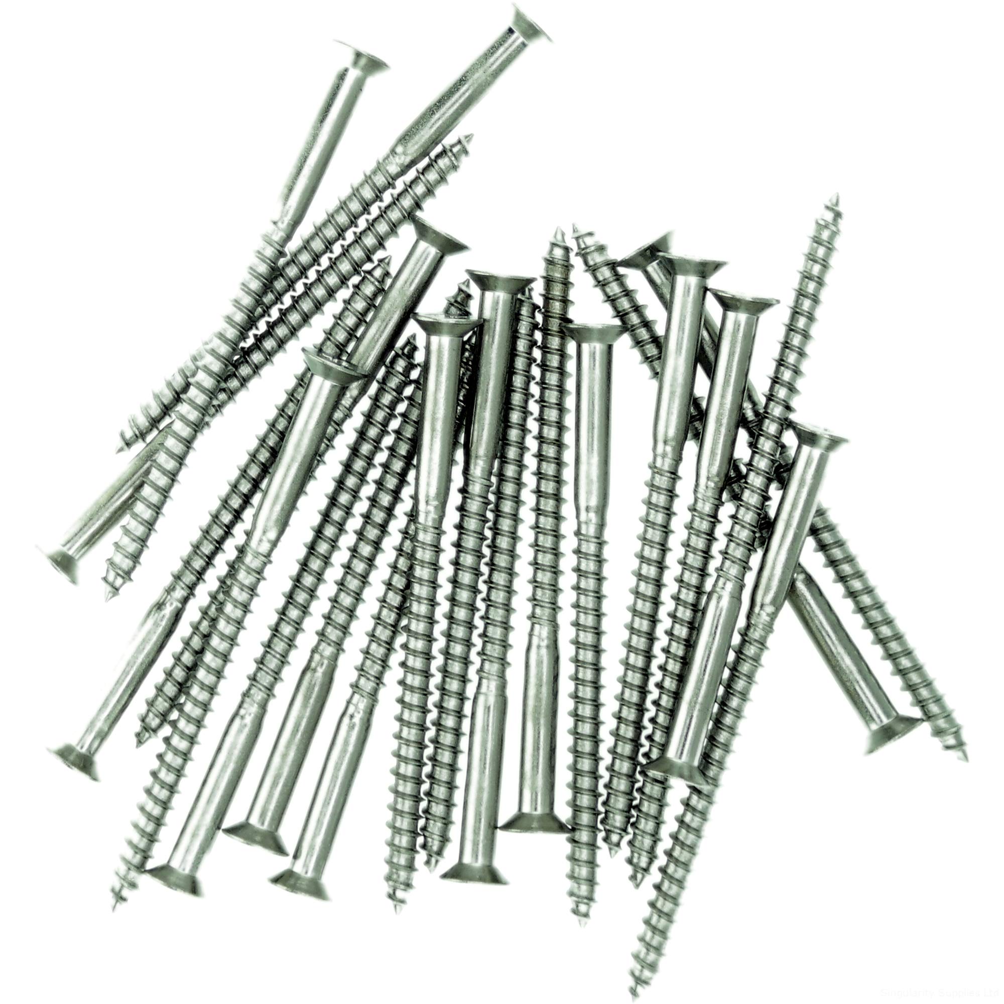 Singularity Supplies No.6 X 1.18 (3.5Mm X 30Mm) Pozi Countersunk Wood Screw - Stainless Steel (A2) (Pack Of 20)