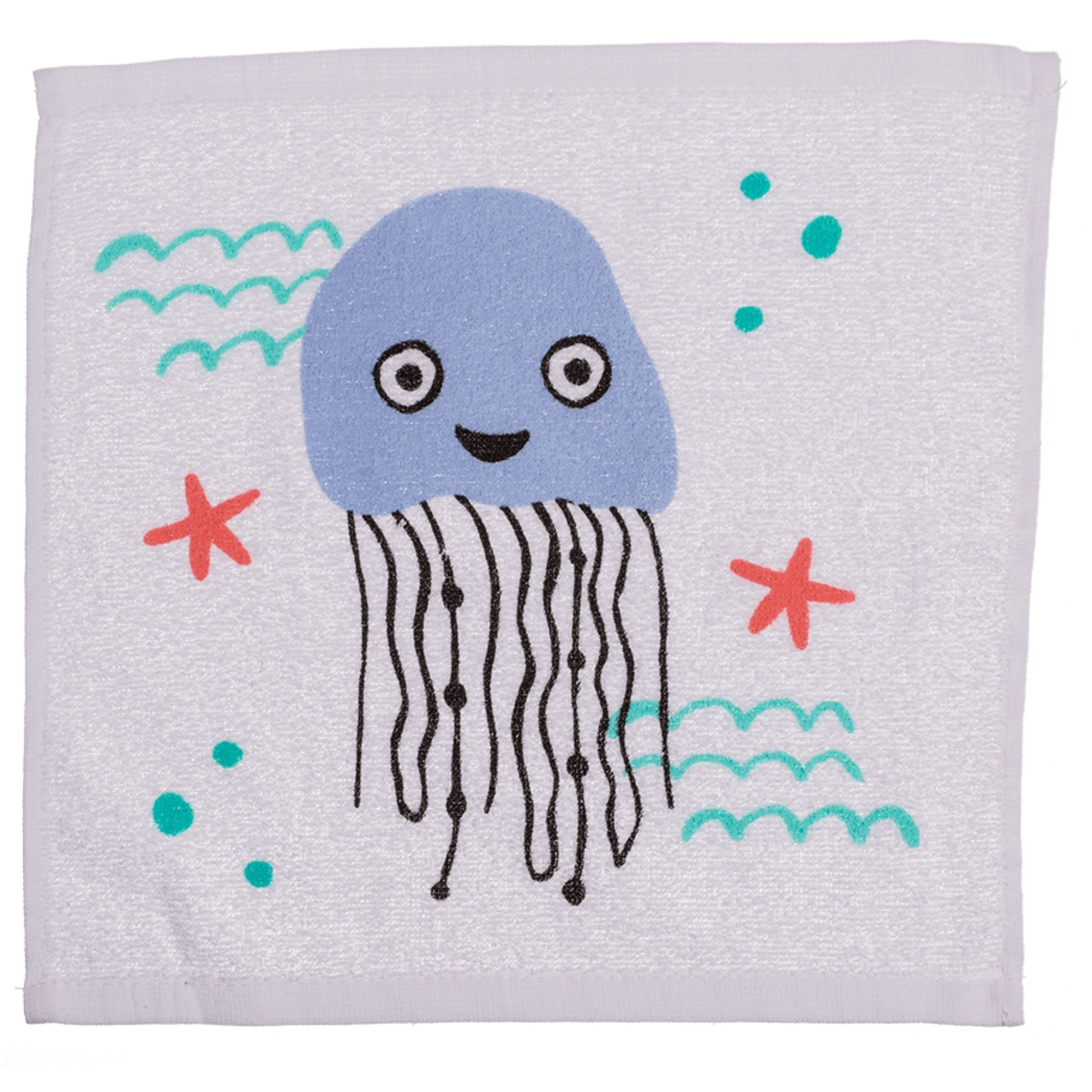 Lot De 3 Serviettes Magiques Enfants Animaux Marins - Poisson Clown, Tortue, Dauphin - Chiffons Magiques Qui Grandissent Dans L'Eau 30x30cm