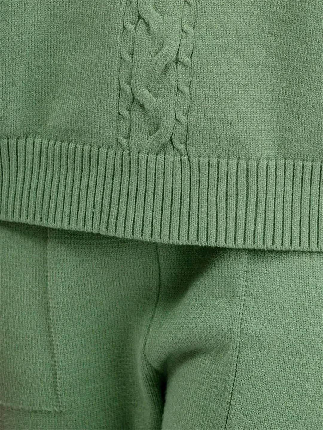 Maglione da donna 2 Pezzi Set Mezzo Dolcevita Maglia Pullover Top Conjuntos Vita Alta Harem Pantaloni Abiti
