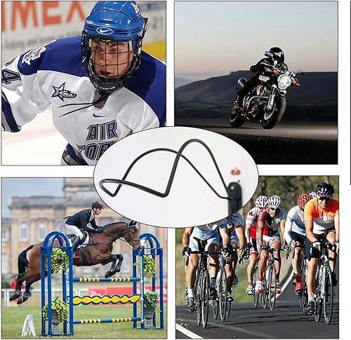 Miniatura 5 de Paquete de 2 soportes para casco ecuestre montado en la pared, soporte multifuncional de metal para casco de motocicleta, bicicleta, béisbol