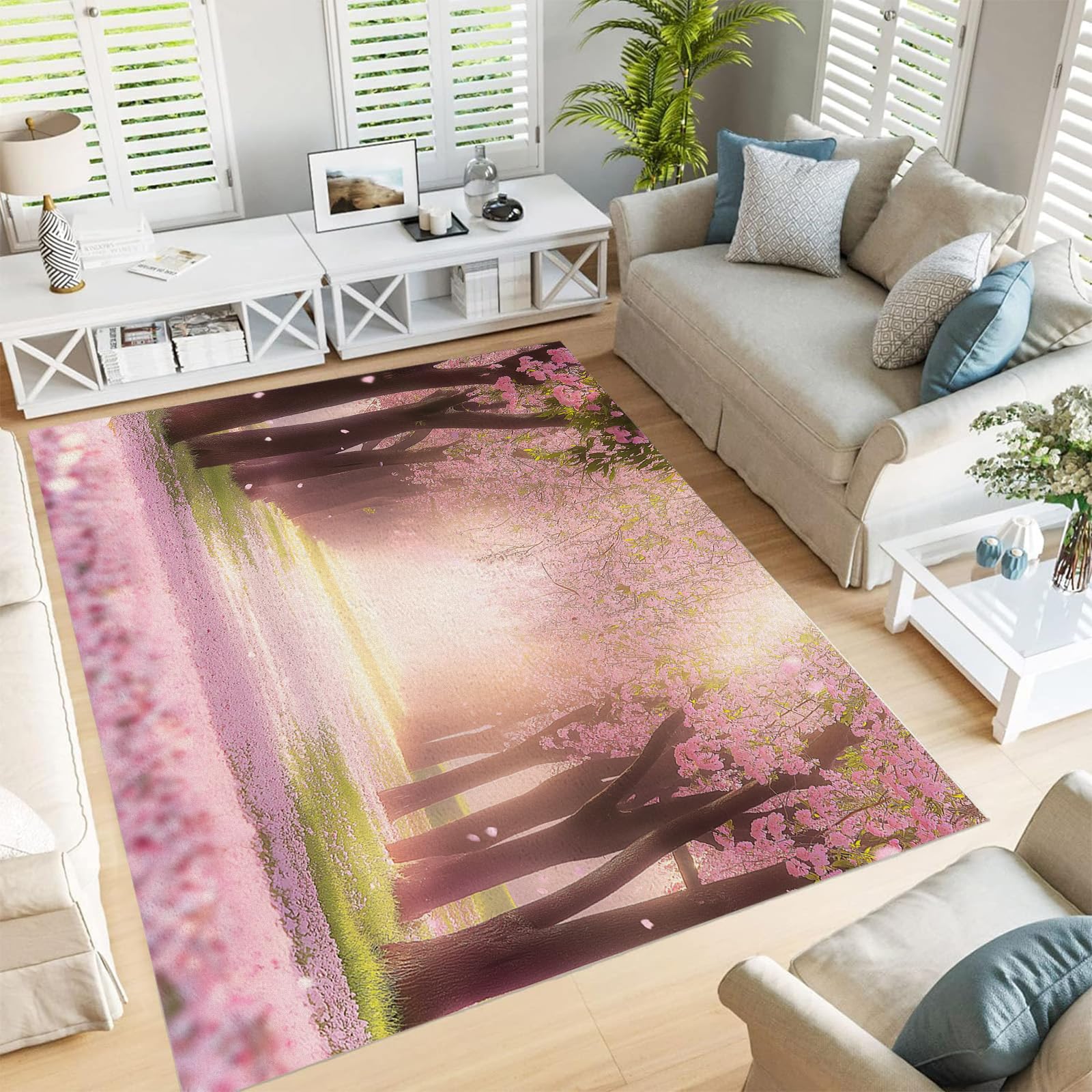 Tapis moderne fin et doux de 90x180cm pour décoration de salon et bureau