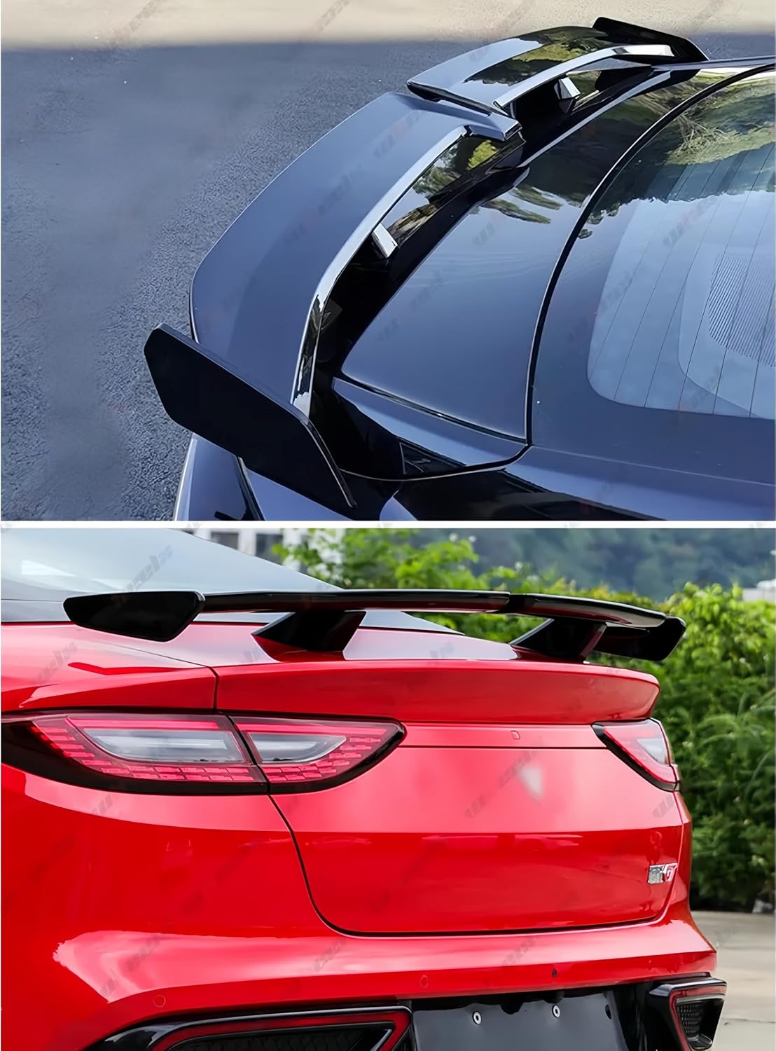 54inch Universal Rear Spoiler Compatible with Honda Accord Civic Toyota Camry Corolla Subaru Infiniti Dodge BMW, Trunk GT Wing ABS Tail Decor, Pro Style Rear Lid Wing (Glossy Black)