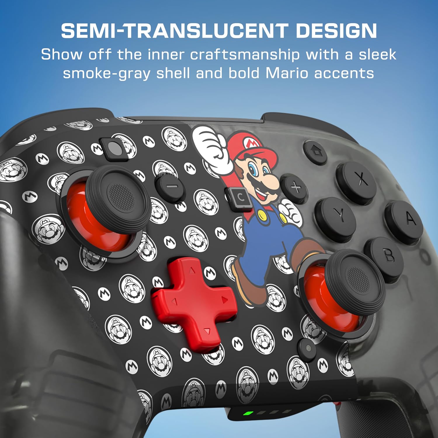 Turtle Beach Rematch Wireless Controller Super Mario Jump Nintendo Switch 2 | Nintendo Switch OLED, TMR Thumbsticks, Rechargeable 40-Hr Battery, 2 Mappable Back Buttons, Motion Controls, Super Mario Jump