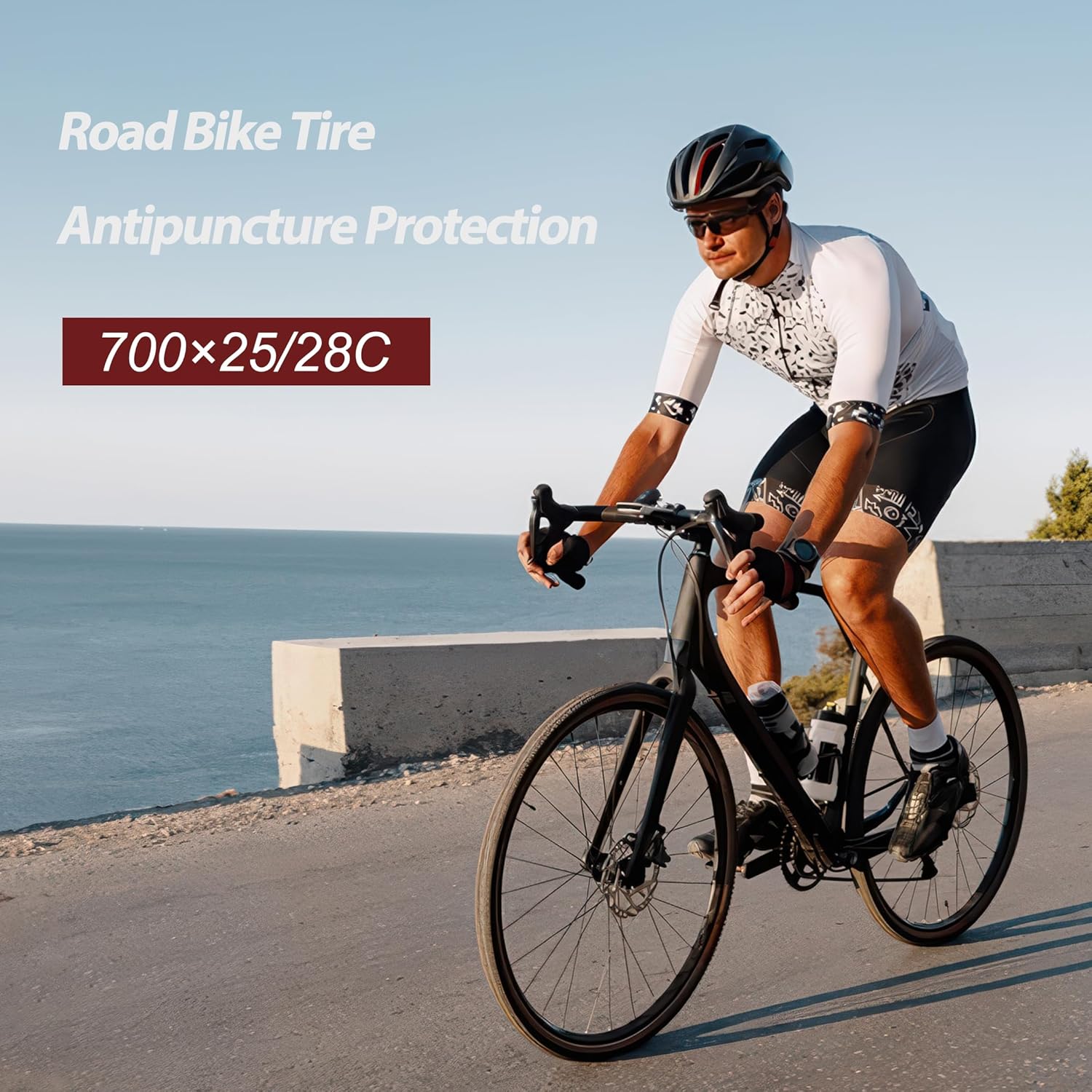 MOHEGIA 700C Road Bike Tire: 700x25C/700x28C Foldable 60 TPI Bicycle Tires Replacement for Cycle Race Road Touring Bike