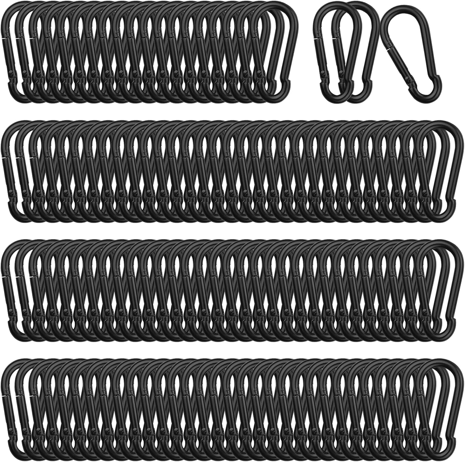 Spring Snap Hook Carabiners, Carabiner Clip, Heavy Duty Galvanized Steel Spring Clip, Quick Link Key Chain for Swing Hammock Gym Outdoor, Holding Capacity