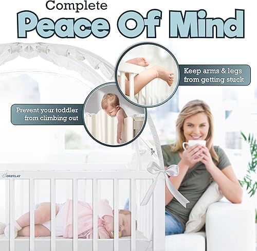 Miniatura 5 de Tienda de campaña para cuna de bebé, tienda de campaña para cama infantil con máquina de ruido blanco, apertura de cremallera ancha, funda de cuna