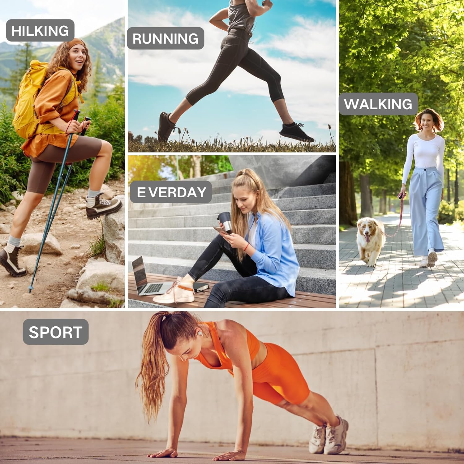 Toe Socks Women Five Fingers Crew Socks for Running Athletic Hiking Comfort Toe Separator Barefoot Sock 4 Pairs - Image 2