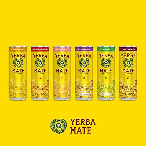 Miniatura 6 de Yerba Madre Yerba Mate Espumante Orgánica, Cherry Jubilation, 80mg de Cafeína Natural a Base de Plantas, Energía Suave y Concentración, Carbonatada,
