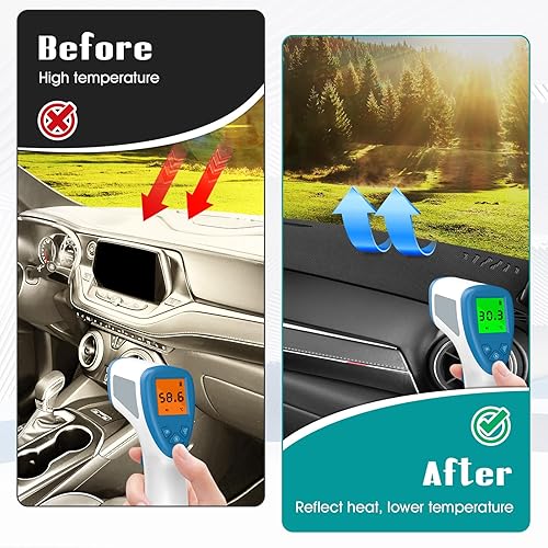 Miniatura 326 de FIILINES - Cubierta para tablero, accesorio para tablero de malla antideslizante, parasol sin reflejos y protector compatible con Toyota RAV4