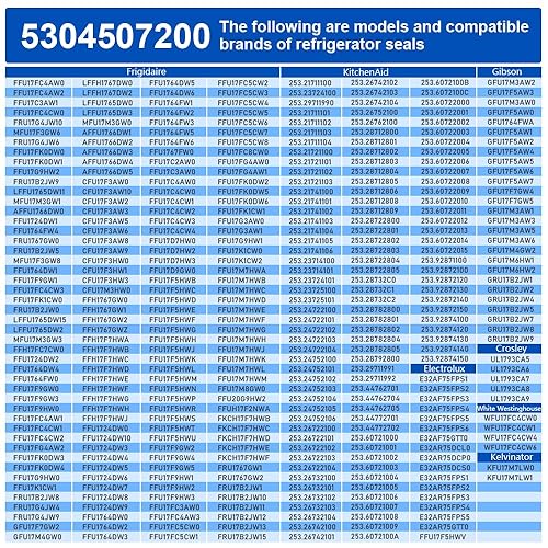 Miniatura 4 de Junta de puerta de refrigerador - Junta de puerta de congelador mejorada 5304507200 Junta de puerta de refrigerador Sello de junta de repuesto para