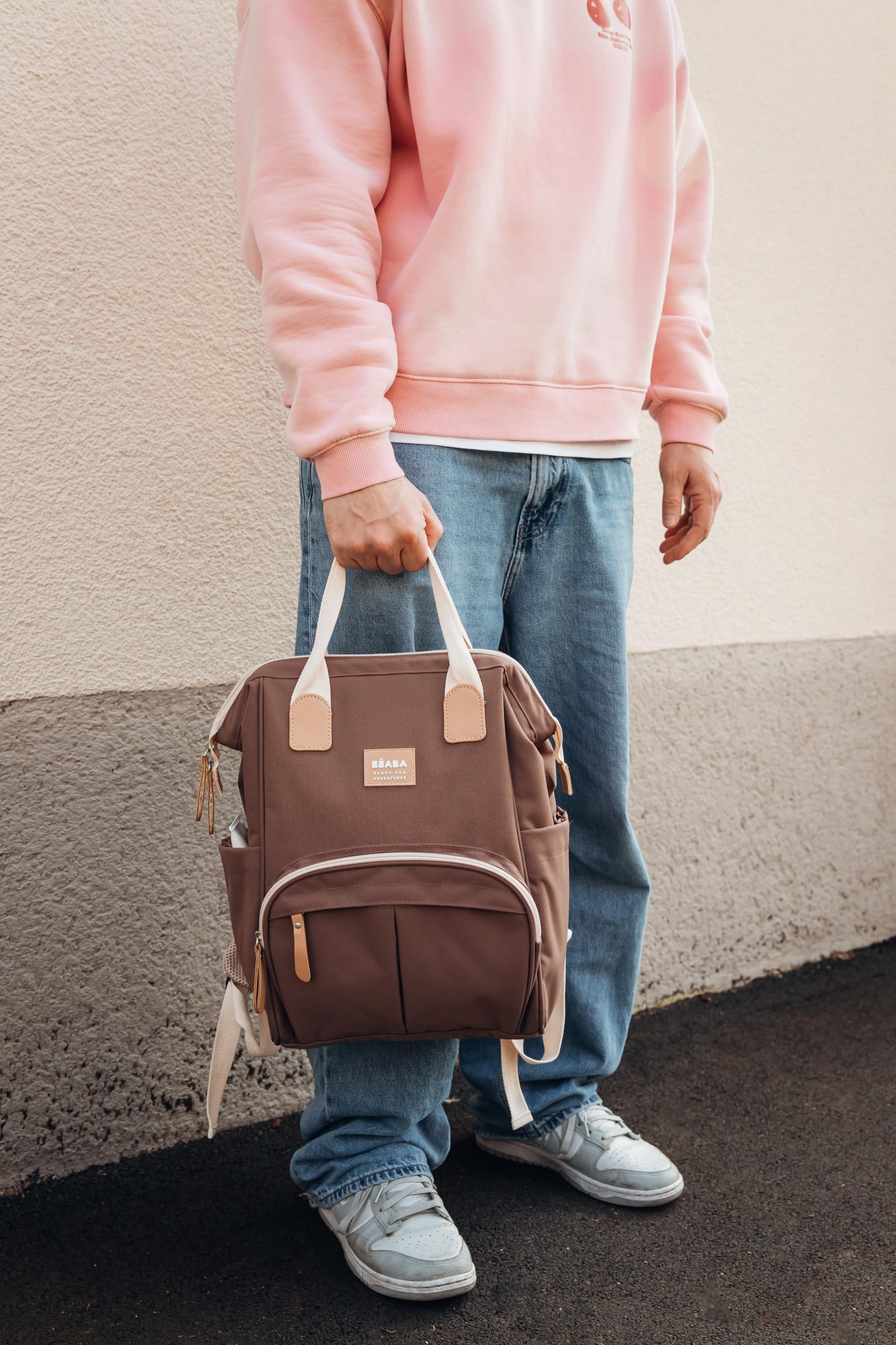 BÉABA, Zaino Fasciatoio per Bebè, Grande Capacità di Archiviazione, Tasche Termiche Multiple, Fasciatoio Incluso, Grande Apertura, Borsa da Viaggio Multifunzionale, Wellington, Cacao