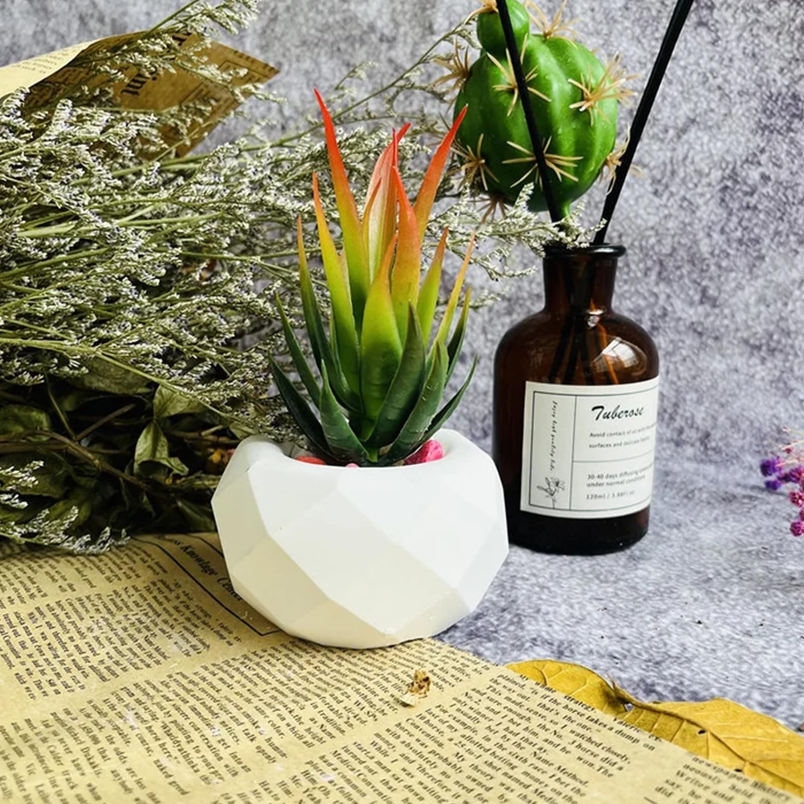 4 Stampi Silicone Per Vasi DIY - Per Resina, Candele E Piante Grasse