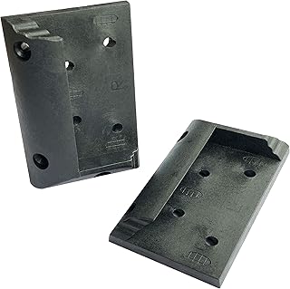 Myard PNP11145 Angled (for 30 to 60 Degree) Railing Connectors with Screws for 2x4 Inches (Actual 1.5x3.5 Inches) Inclined Stair Wood Handrail (5 Pair, Black)