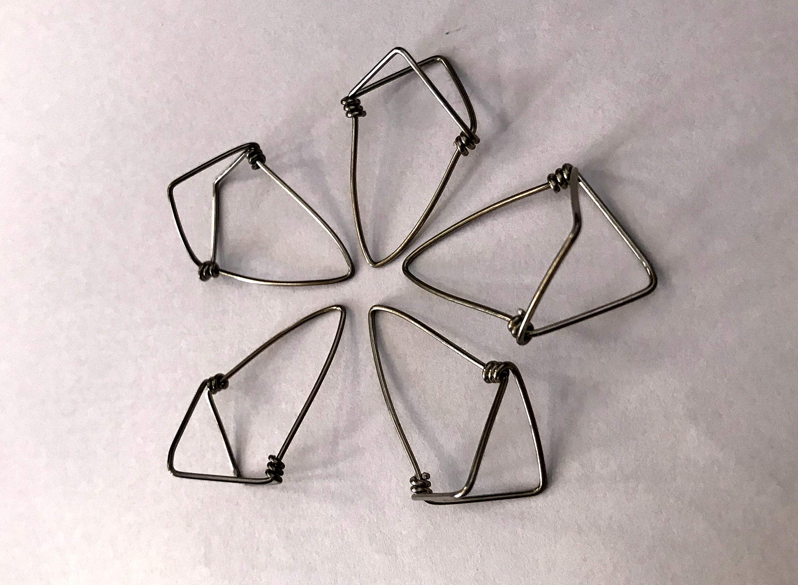 Vadyam 5 High Grade Extra Large Gents Steel Metal Sitar Mizrab Handmade Mizraf Plectrum - Image 2