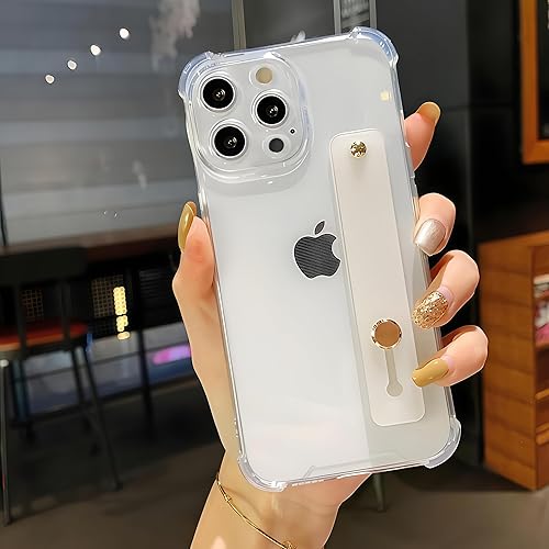 Miniatura 9 de siduater Funda con soporte para correa para iPhone 11 Pro Max con soporte, funda protectora de TPU suave y transparente a prueba de golpes,