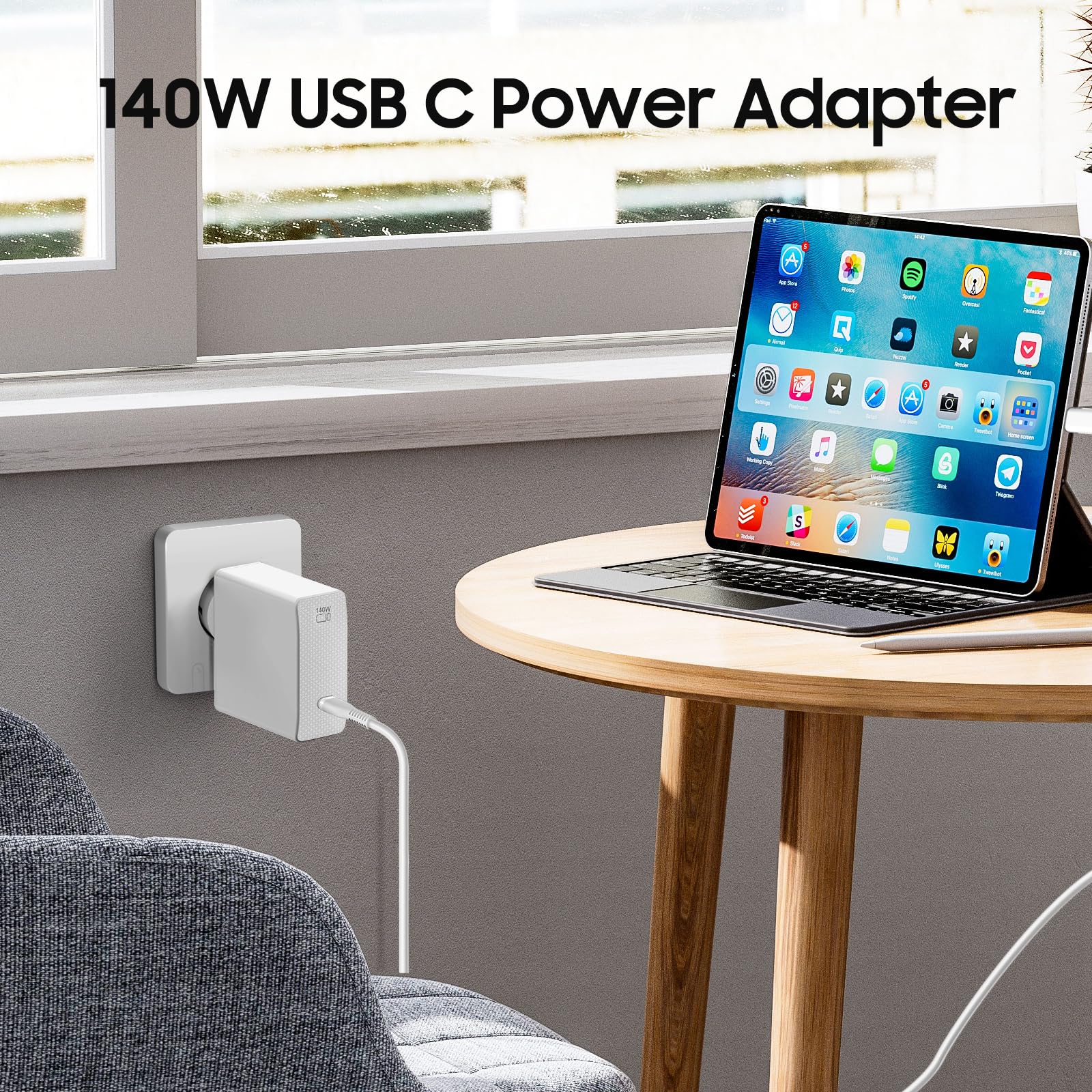 MacBook-Kabel MagSafe 3 / USB-C 1.8m 140W für MacBook Pro und Air - Hoco - German