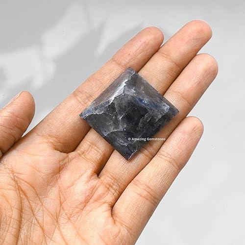 Miniatura 69 de Amazing Gemstone White Agate Snow Quartz Pyramid Crystal Healing Stones - 1" Great Pyramid Figurine of Natural Stone Pyramid for Meditation, Reiki