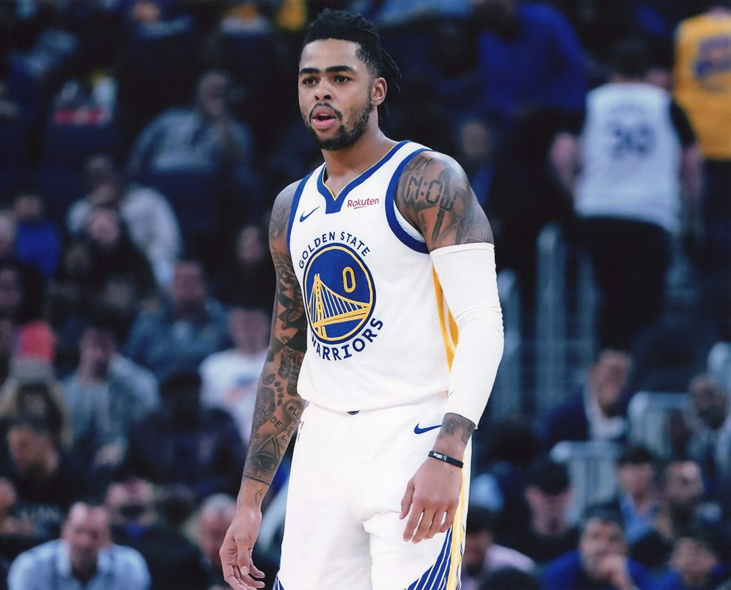 DE'ANGELO RUSSELL GOLDEN STATE WARRIORS 8X10 SPORTS ACTION PHOTO (OO)