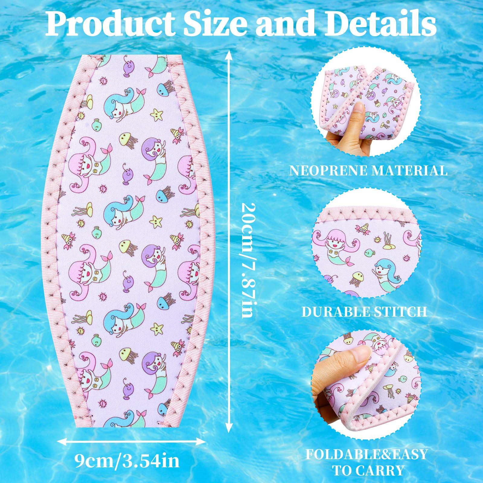 2PCS Cinturino per Maschera da Immersione, Cinturino Maschera in Neoprene, Cinturino per Maschera Sub, Cinghia per Maschera Subacquea Unisex, Cinturino per Avvolgimento da Immersione, per Sport Acquat