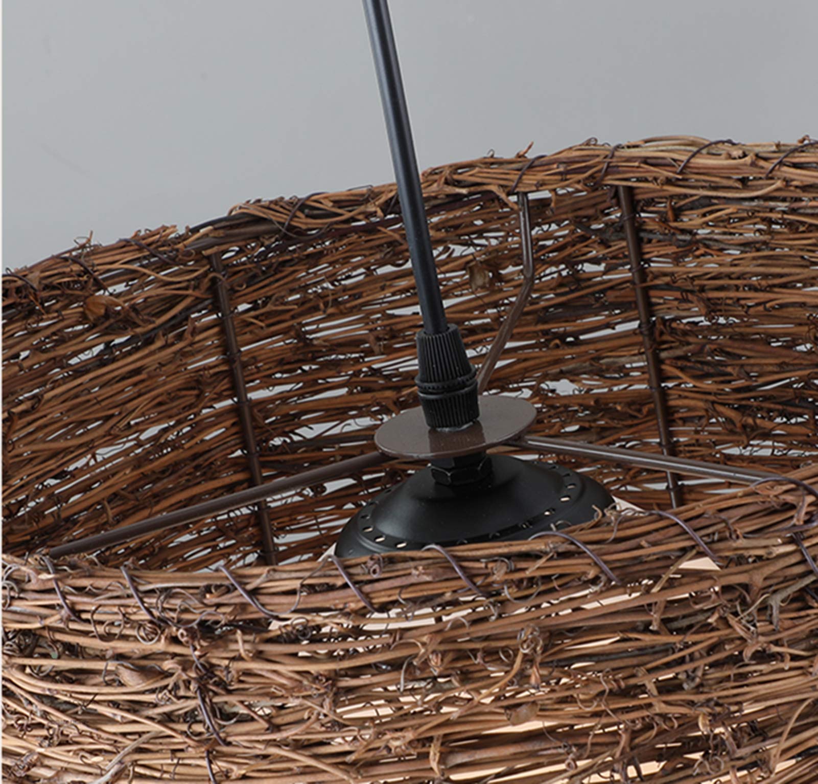 Moderna PENDANTE Rattan SPEDANTE Bamboo Bamboo, BACCHIO di SCHEGNO RURMATO Molto di Lavoro per Il ROUSTRA Industriale Bar Cafe Cafe