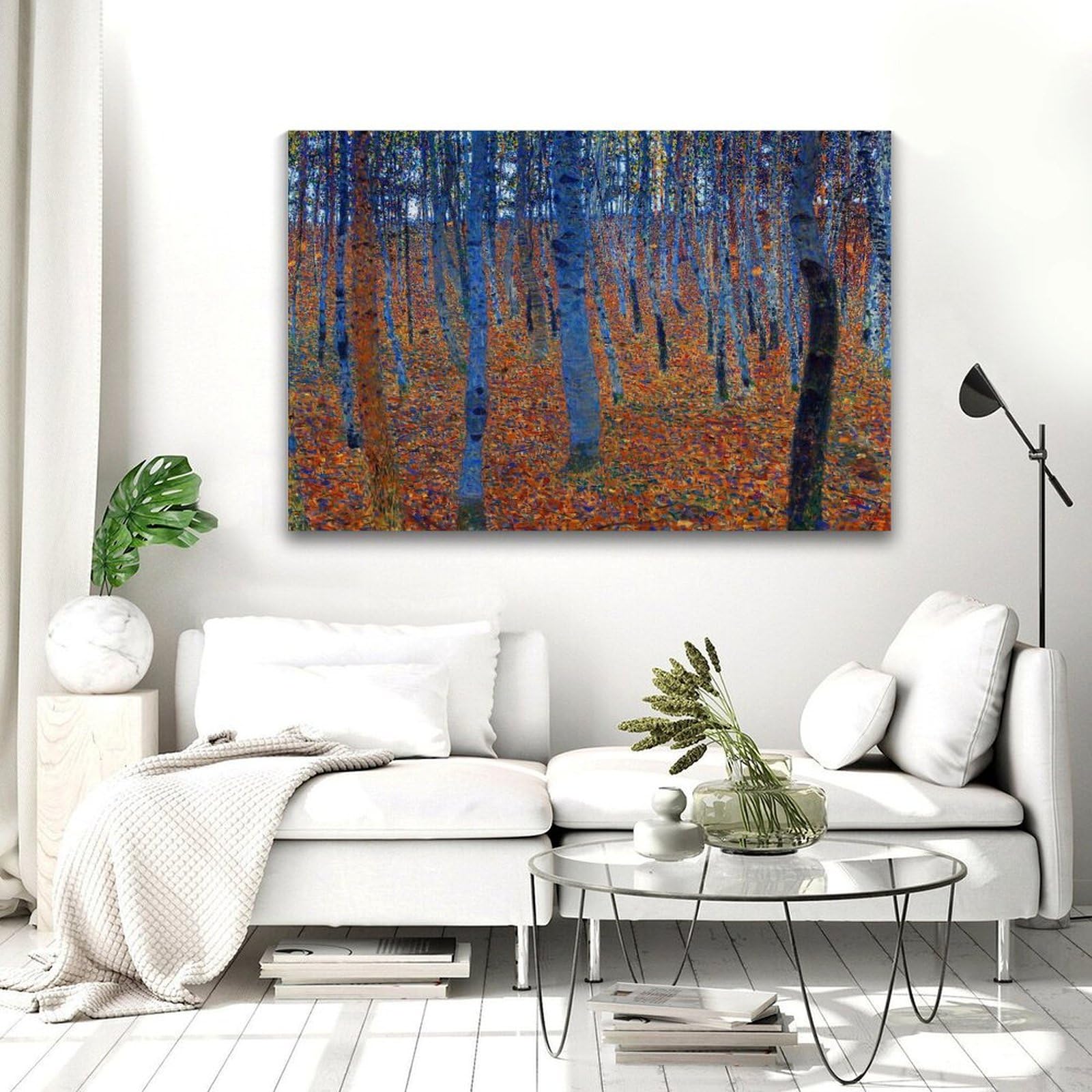 Amazon.co.jp: グスタフ・クリムト ブナ林 ポスター ブナ林 塗装済み