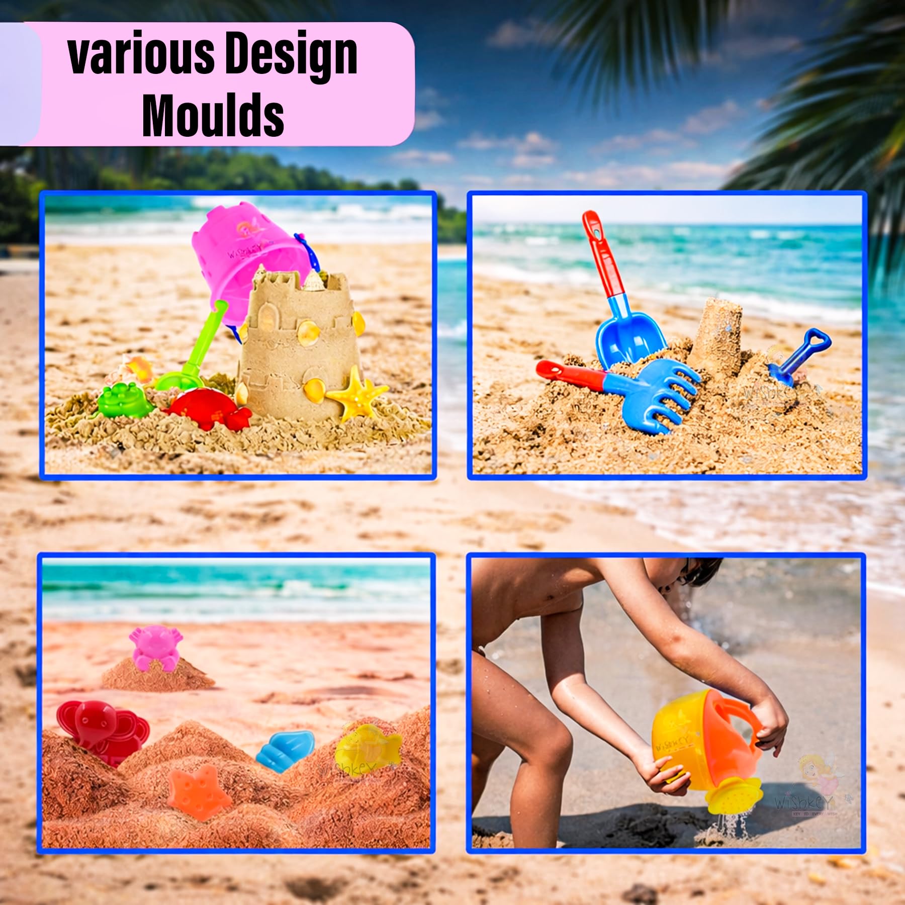 Wishkey Beach Toy Set - Sand Castle Building Fun -9