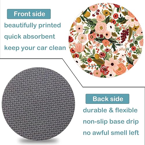 Miniatura 4 de Portavasos para automóvil, paquete de 2 Posavasos universales antideslizantes de 2.75 pulgadas, posavasos de goma para automóvil, accesorios de