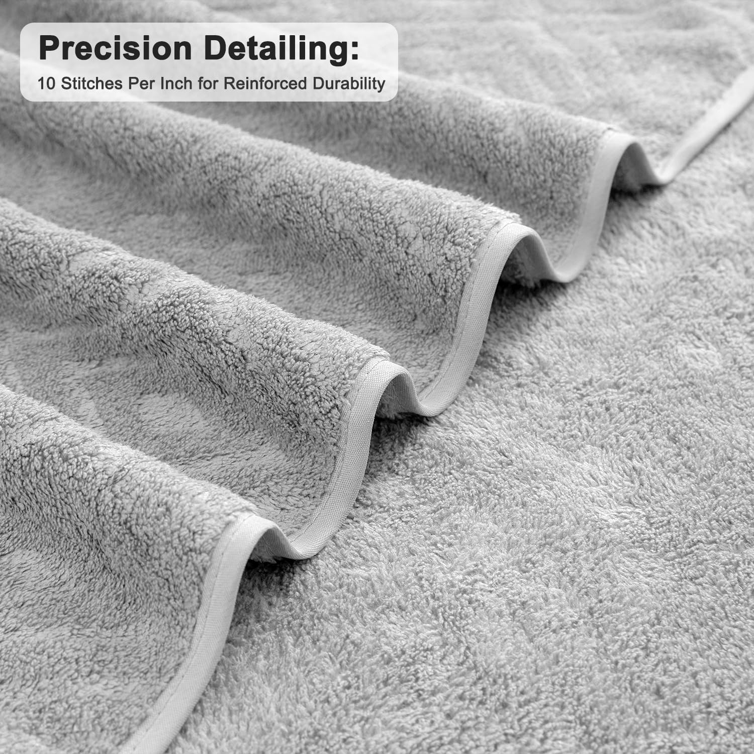 Jarson 12 Pieces Bath Towel Set Soft, Light Grey - Quick Dry Family Towels for Bath, Highly Absorbent Towel Set for Hotel-4 Luxury Bath Towels, 4 Hand Towels & 4 Washcloths for Bathroom