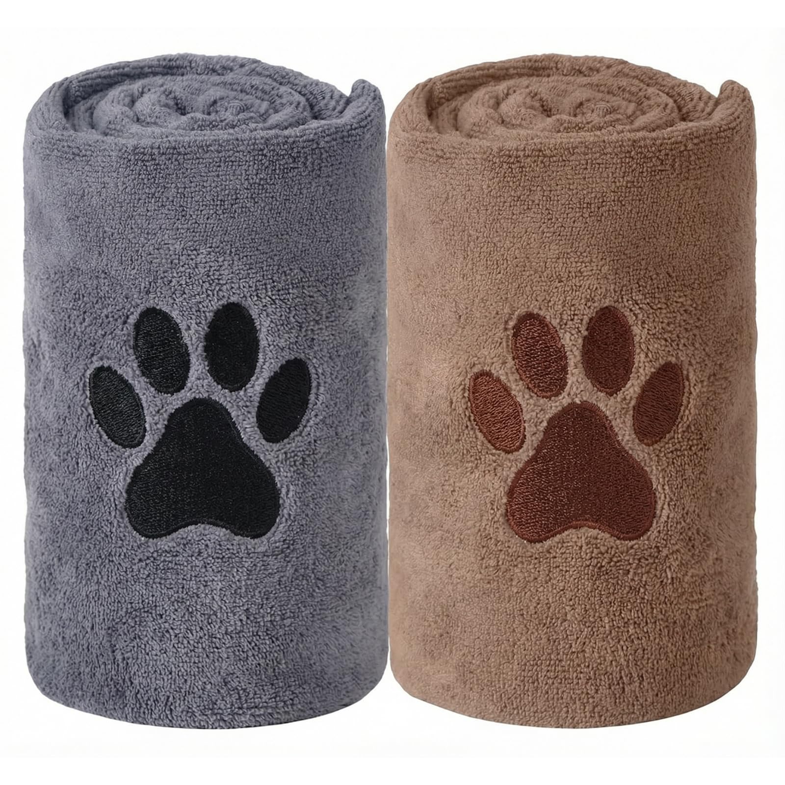 2 Pcs Dog Towels for Drying Dogs, Super Absorbent Microfiber Pet Towel, Ultra Soft Quick Drying Large 39.5*20in Dog Bath Towels for Quick Dry After Bath, Swimming, Rainy Walk - Machine Washable