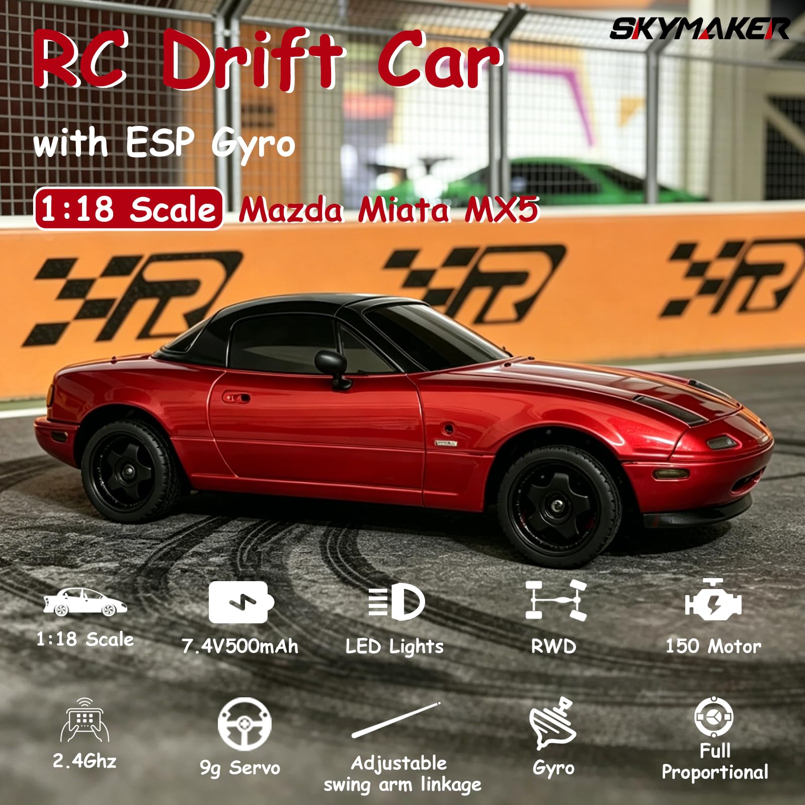 Amazon.co.jp: Skymaker LDRC マツダ MX5 ミアータ RC ドリフトカー 1