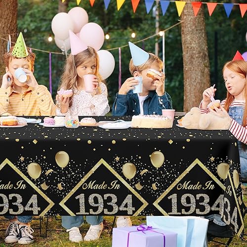 Miniatura 5 de GZBJMYGS Manteles de cumpleaños hechos en 1974, fundas de mesa de alegría a 50 años, suministros de fiesta de cumpleaños 50 para hombres y mujeres,