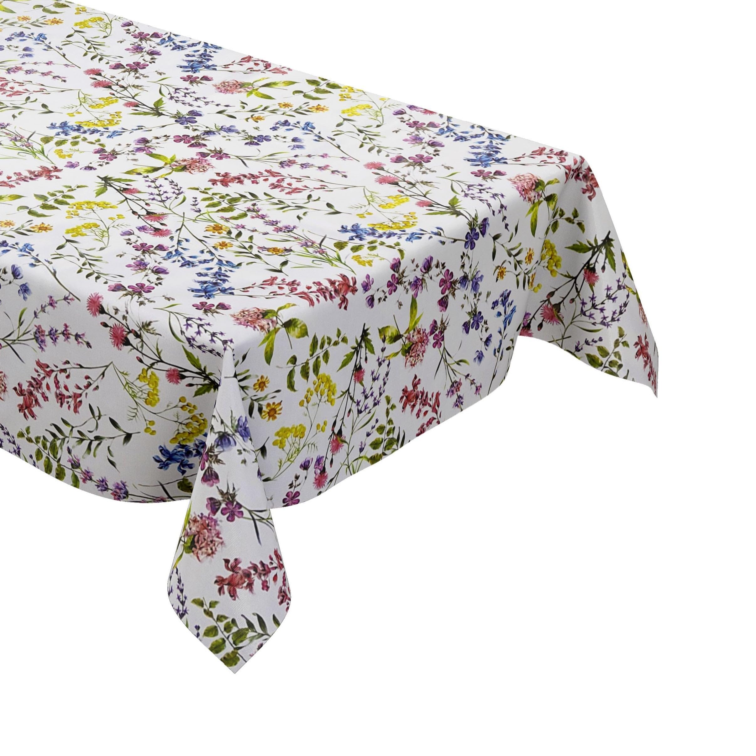 KEVKUS Wachstuch Tischdecke 160 cm Breite Übergröße B4033-01 Blumen und Blüten - Größe und Form frei wählbar + knickfreier Versand + gerollt auf Papphülse