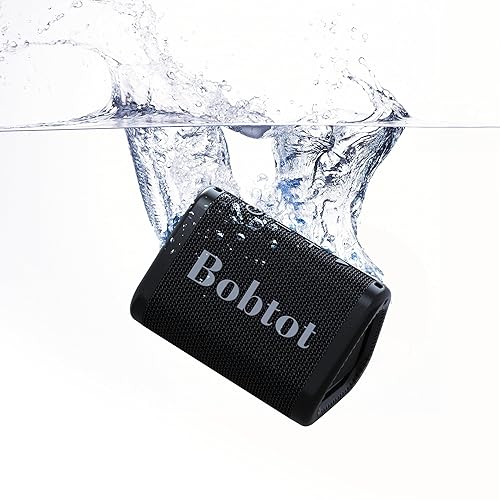 Miniatura 3 de Bobtot Altavoz Bluetooth portátil, mini altavoz IPX7, sonido fuerte y estéreo con graves, tiempo de reproducción de 15 horas, emparejamiento TWS