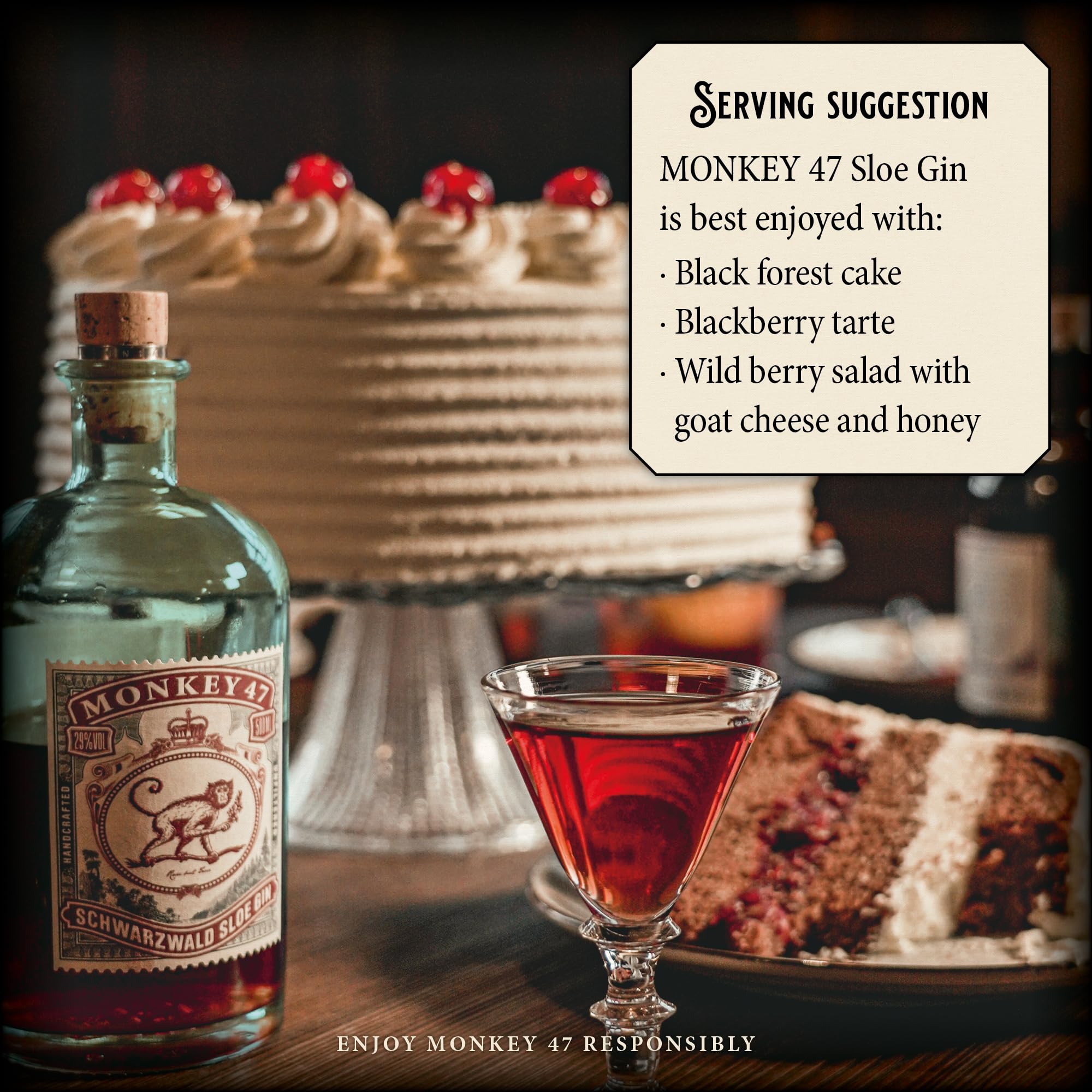 Monkey 47 Schwarzwald Sloe Gin, 50 cl : Amazon.co.uk: Grocery
