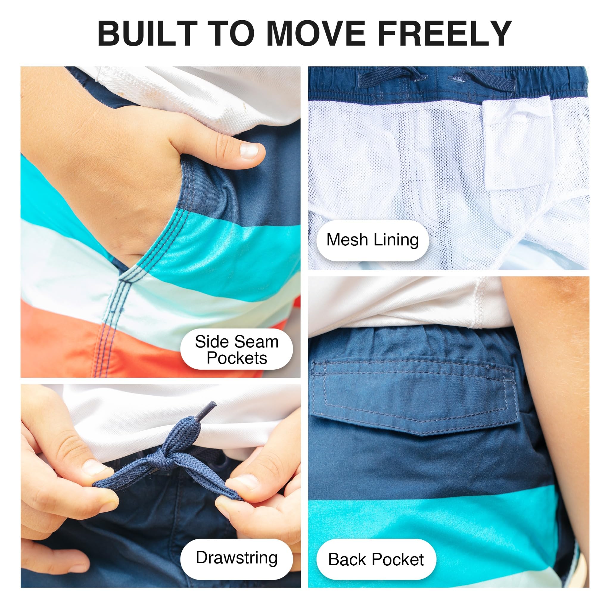 Kanu Surf Specter Quick Dry UPF 50+ Beach Swim Trunk Costume a Pantaloncino Bambini e Ragazzi