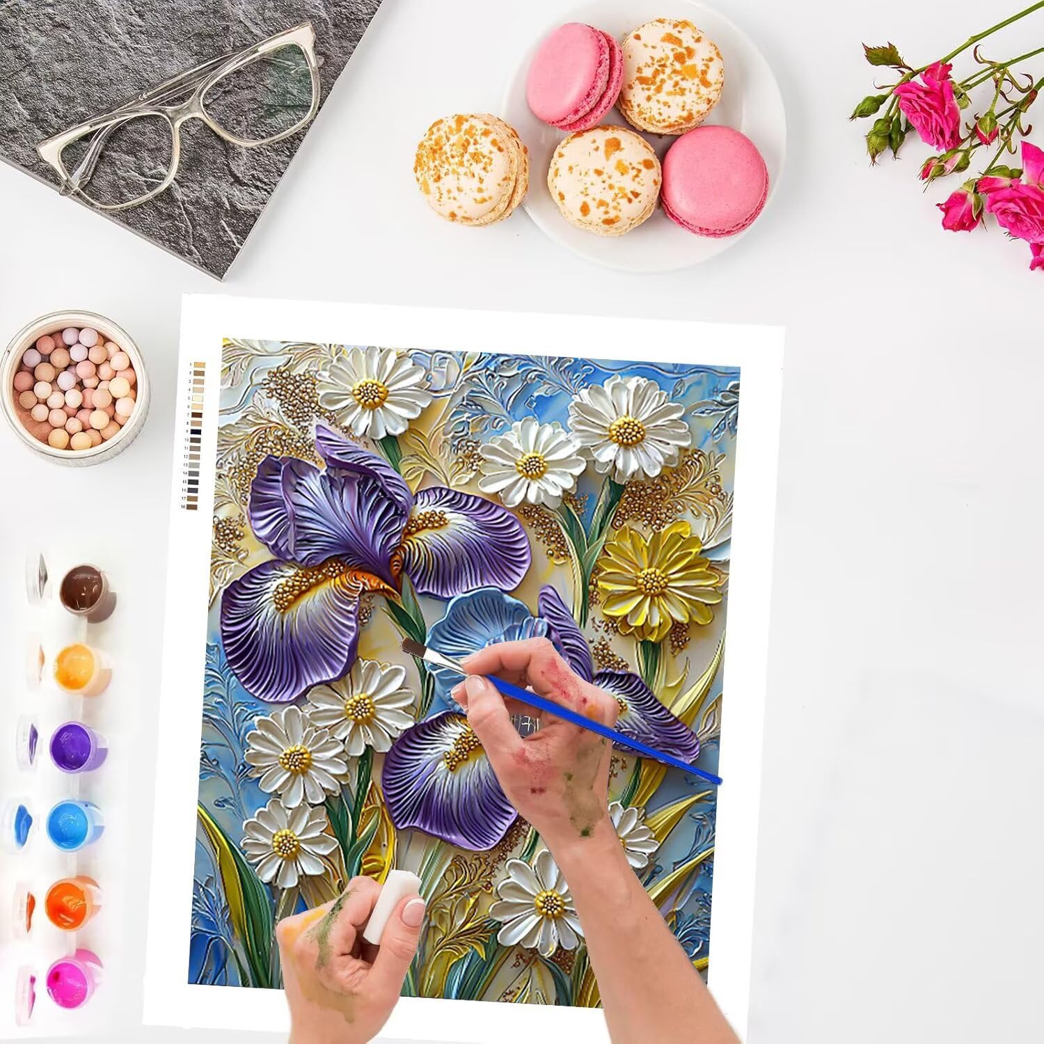 WEISHIWE Iris Peinture Numero Adulte Kits, 60x80cm m-1093